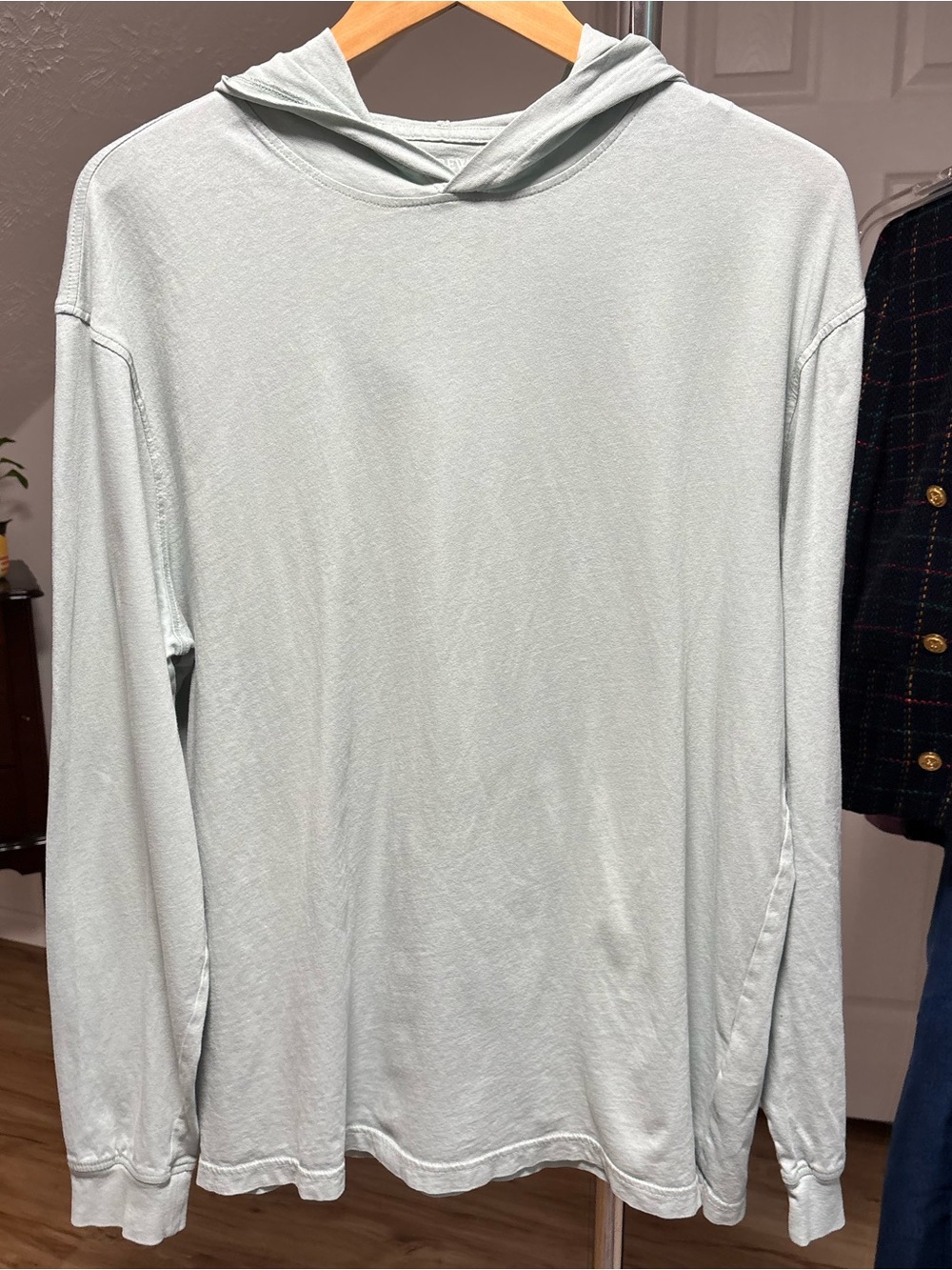 J. Crew longsleeve washed jersey hoodie, mens large